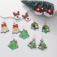Fashion Christmas Tree Bell Cloth Fabric Women's Drop Earrings 1 Pair main image 1