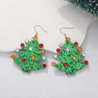 Fashion Christmas Tree Bell Cloth Fabric Women's Drop Earrings 1 Pair sku image 3