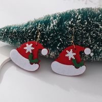 Fashion Christmas Tree Bell Cloth Fabric Women's Drop Earrings 1 Pair sku image 2