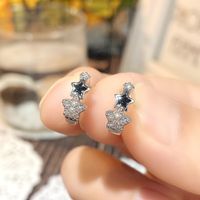 Fashion Geometric Star Copper Epoxy Plating Artificial Diamond Hoop Earrings 1 Pair main image 2