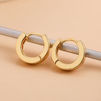 Simple Style Circle Alloy Plating Unisex Hoop Earrings 1 Pair main image 4