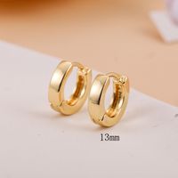 Simple Style Circle Alloy Plating Unisex Hoop Earrings 1 Pair main image 3