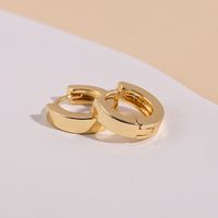 Simple Style Circle Alloy Plating Unisex Hoop Earrings 1 Pair main image 2