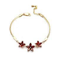 Fashion Elegant Flower Aaa Grade Zircon Bracelet sku image 5