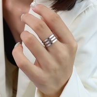Titanium&stainless Steel Fashion Geometric Ring  (one Layer Of Steel) Nhok0101-one-layer-of-steel sku image 40
