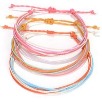 Ethnic Style Colorful Wax Line Braid Women's Anklet main image 2