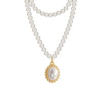 Luxueux Géométrique Alliage Perlé Perles Artificielles Femmes Collier main image 5