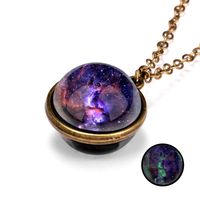 Fashion Starry Sky Alloy Plating Glass Unisex Necklace main image 2