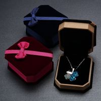 Fashion Solid Color Suede Jewelry Boxes 1 Piece main image 1
