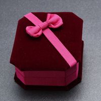 Fashion Solid Color Suede Jewelry Boxes 1 Piece main image 3