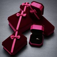 Fashion Solid Color Suede Jewelry Boxes 1 Piece main image 2