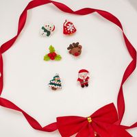 1 Pair Fashion Christmas Tree Santa Claus Snowman Epoxy Soft Clay Ear Studs main image 5