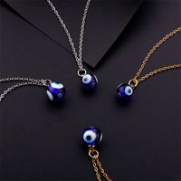 Stainless Steel Fashion Metal Eye Pendant Necklace main image 1