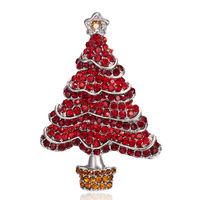 Fashion Christmas Tree Alloy Inlay Rhinestones Unisex Brooches main image 4