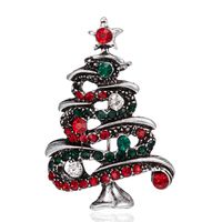 Fashion Christmas Tree Alloy Inlay Rhinestones Unisex Brooches sku image 6