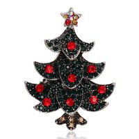Fashion Christmas Tree Alloy Inlay Rhinestones Unisex Brooches sku image 9
