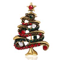Fashion Christmas Tree Alloy Inlay Rhinestones Unisex Brooches sku image 7