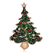 Fashion Christmas Tree Alloy Inlay Rhinestones Unisex Brooches sku image 11