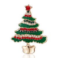 Fashion Christmas Tree Alloy Inlay Rhinestones Unisex Brooches sku image 8