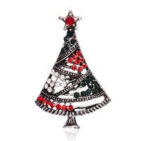 Fashion Christmas Tree Alloy Inlay Rhinestones Unisex Brooches sku image 1