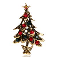 Fashion Christmas Tree Alloy Inlay Rhinestones Unisex Brooches sku image 5