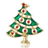 Fashion Christmas Tree Alloy Inlay Rhinestones Unisex Brooches sku image 3