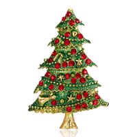 Fashion Christmas Tree Alloy Inlay Rhinestones Unisex Brooches sku image 10