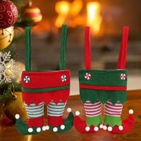 Christmas Fashion Color Block Cloth Party Gift Wrapping Supplies 1 Piece main image 1