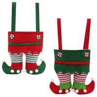 Christmas Fashion Color Block Cloth Party Gift Wrapping Supplies 1 Piece main image 3
