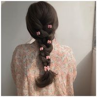 Sweet Heart Shape Flower Bow Knot Plastic Hair Clip 1 Piece main image 5