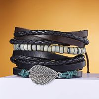 Fashion Owl Pu Leather Knitting Men's Bracelets 1 Piece main image 4
