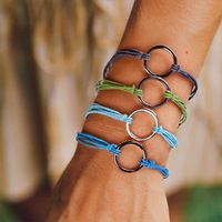 Ethnic Style Solid Color Wax Line Braid Women's Bracelets main image 3