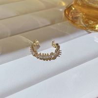 Retro Geometric Butterfly Bow Knot Copper Inlay Artificial Pearls Zircon Rings sku image 35