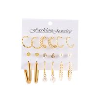 Fashion Butterfly Alloy Plating Inlay Artificial Pearls Women's Hoop Earrings 1 Set sku image 8