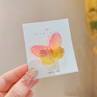 Cute Gradient Color Butterfly Alloy Hair Clip sku image 4