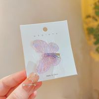 Cute Gradient Color Butterfly Alloy Hair Clip sku image 3