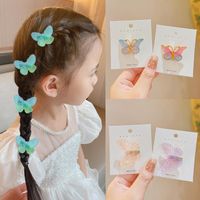Cute Gradient Color Butterfly Alloy Hair Clip main image 1