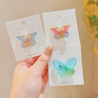 Cute Gradient Color Butterfly Alloy Hair Clip main image 3