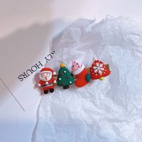 Cartoon Style Santa Claus Synthetic Resin Hair Clip sku image 1