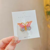 Cute Gradient Color Butterfly Alloy Hair Clip sku image 5