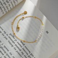 Fashion Geometric Stainless Steel Plating Artificial Pearls Bracelets main image 2
