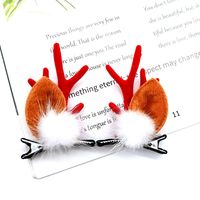 Cute Antlers Plastic Cloth Flannel Hair Clip 1 Pair sku image 5