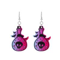 1 Pair Fashion Skull Enamel Alloy Drop Earrings sku image 4