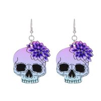 1 Pair Fashion Skull Enamel Alloy Drop Earrings sku image 6