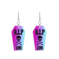 1 Pair Fashion Skull Enamel Alloy Drop Earrings sku image 3