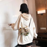 Women's Small Plush Animal Cute Zipper Crossbody Bag main image 2