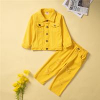 Fashion Solid Color Polyester Girls Clothing Sets main image 1