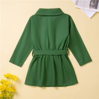 Casual Solid Color Bowknot Cotton Blend Polyester Girls Dresses main image 5