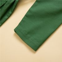 Lässig Einfarbig Schleife Baumwollmischung Polyester Mädchen Kleider main image 2