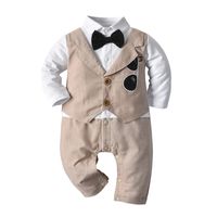 Fashion Solid Color Cotton Boys Clothing Sets main image 6